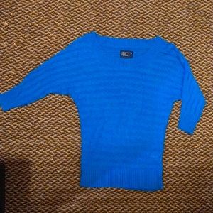 American Eagle blue horizontal cable sweater, Sz S